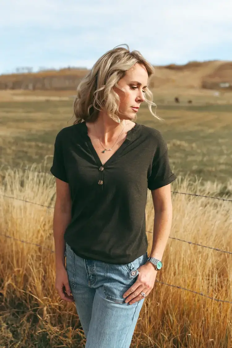 Grazier The Eleen Essential Tee Heather Green