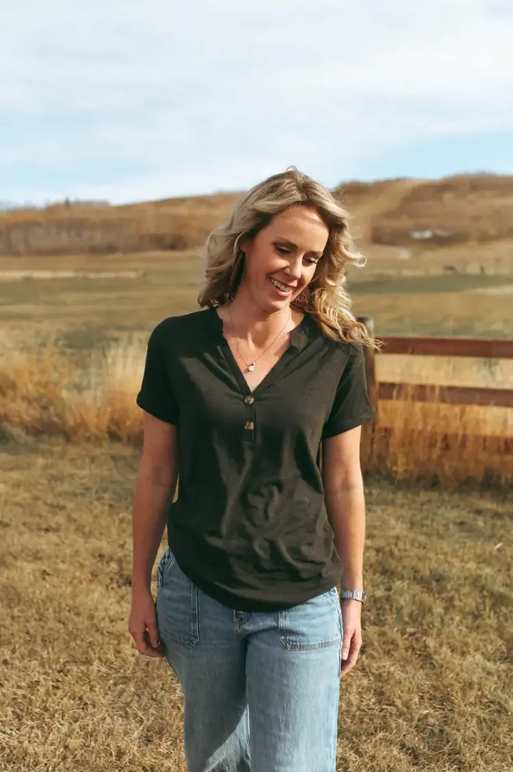 Grazier The Eleen Essential Tee Heather Green