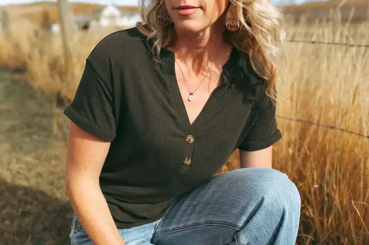 Grazier The Eleen Essential Tee Heather Green