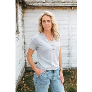 Grazier The Eleen Essential Tee Heather Grey