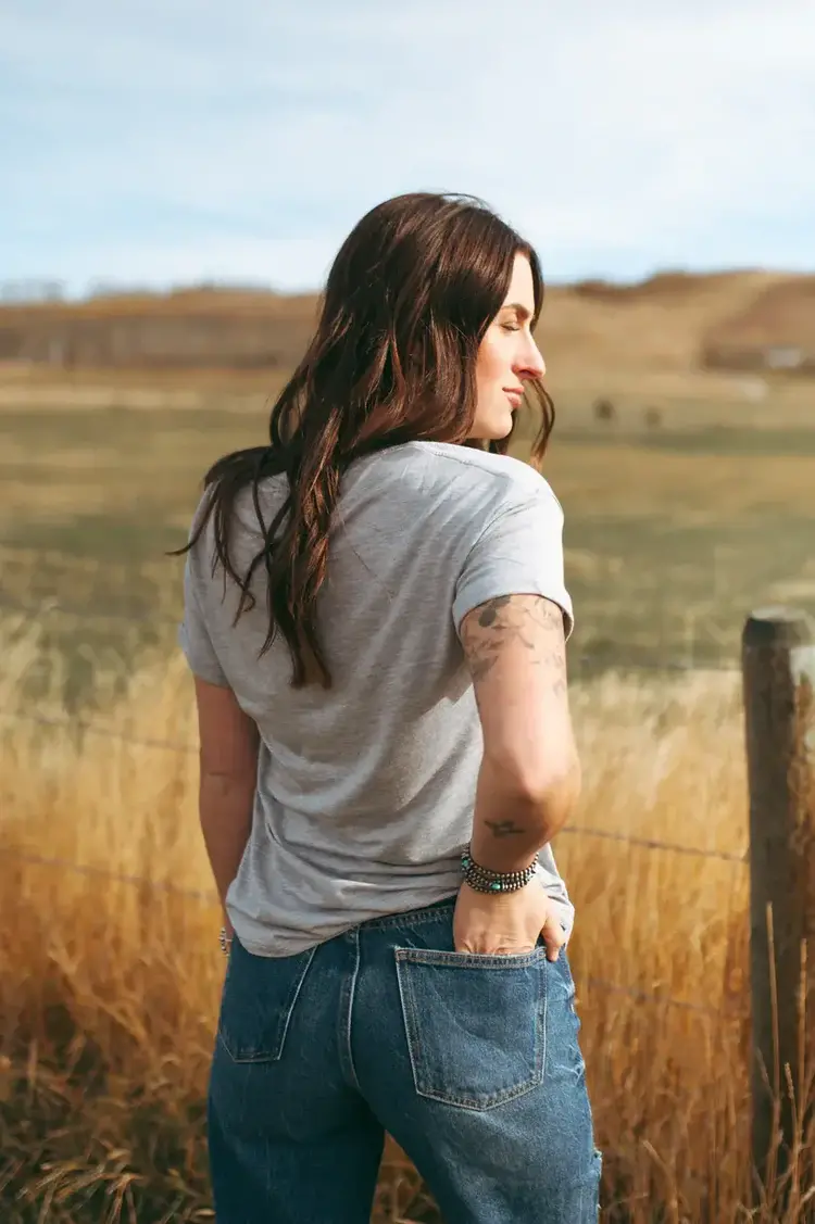 Grazier The Eleen Essential Tee Heather Grey