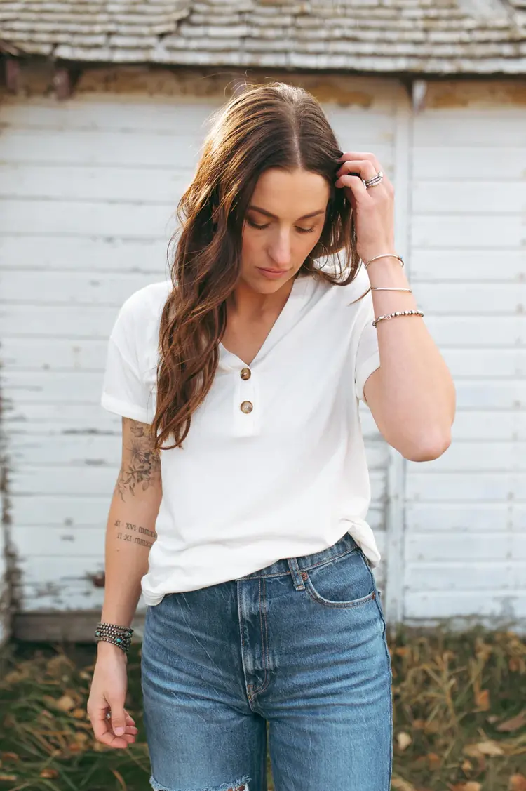 Grazier The Eleen Essential Tee Ivory