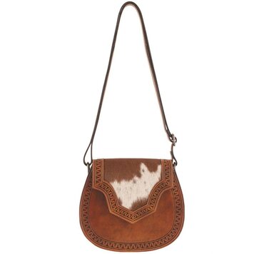 Justin Saddlebag Tan Serpentine w Hair On