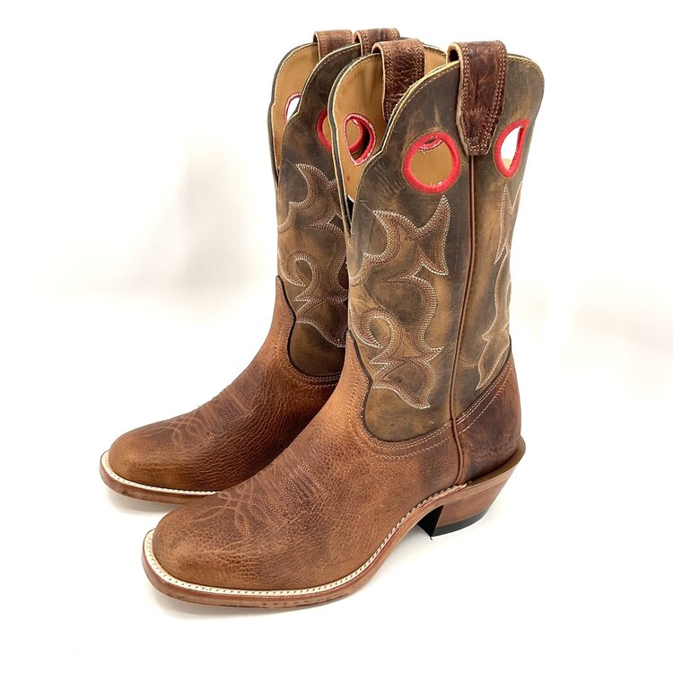 Boulet Mens Hillbilly Golden Vintage Square Toe Boot