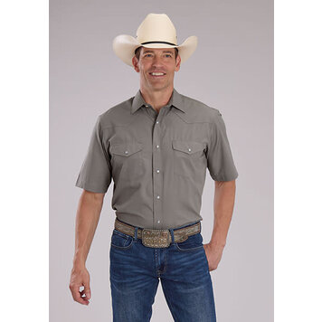 Roper Broadcloth Smokey Grey Snap