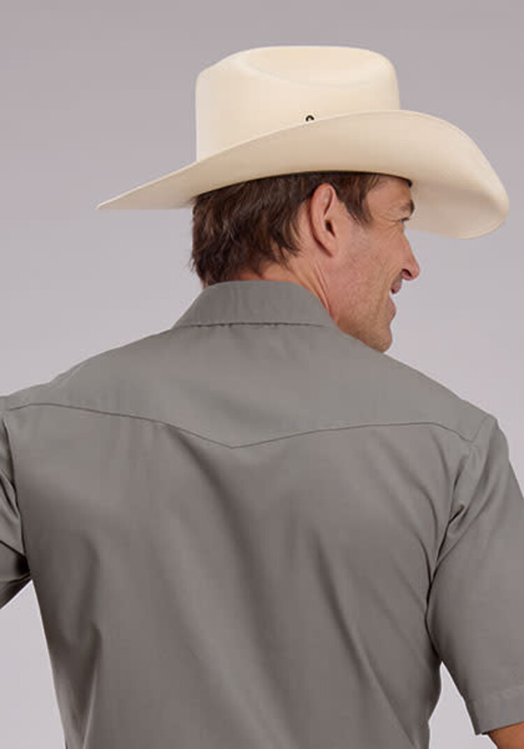 Roper Broadcloth Smokey Grey Snap