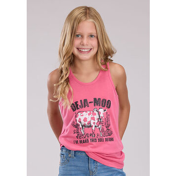 Roper Youth Deja-Moo Tank Pink