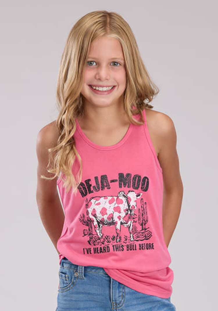 Roper Youth Deja-Moo Tank Pink