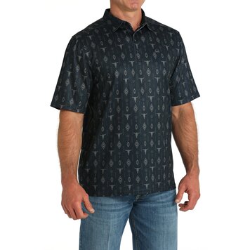 Cinch Bull Skull Print Navy