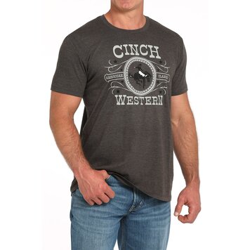 Cinch Bronc Western Tee Charcoal