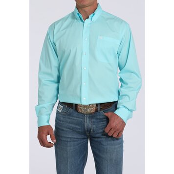 Cinch Solid Button-Down Turquoise