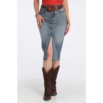 Cruel Denim Midi Skirt Medium Stone