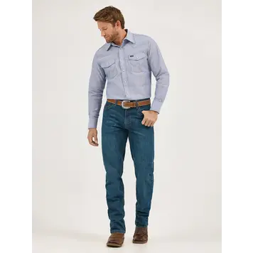 Wrangler Chambray Rigid Denim Snap Workshirt