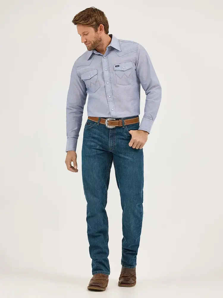 Wrangler Chambray Rigid Denim Snap Workshirt