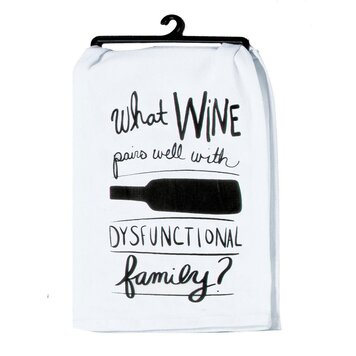 Kay Dee Designs Snarkasms What Wine Flour Sack Towel