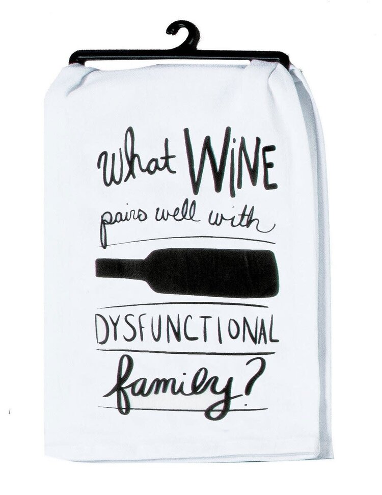 Kay Dee Designs Snarkasms What Wine Flour Sack Towel