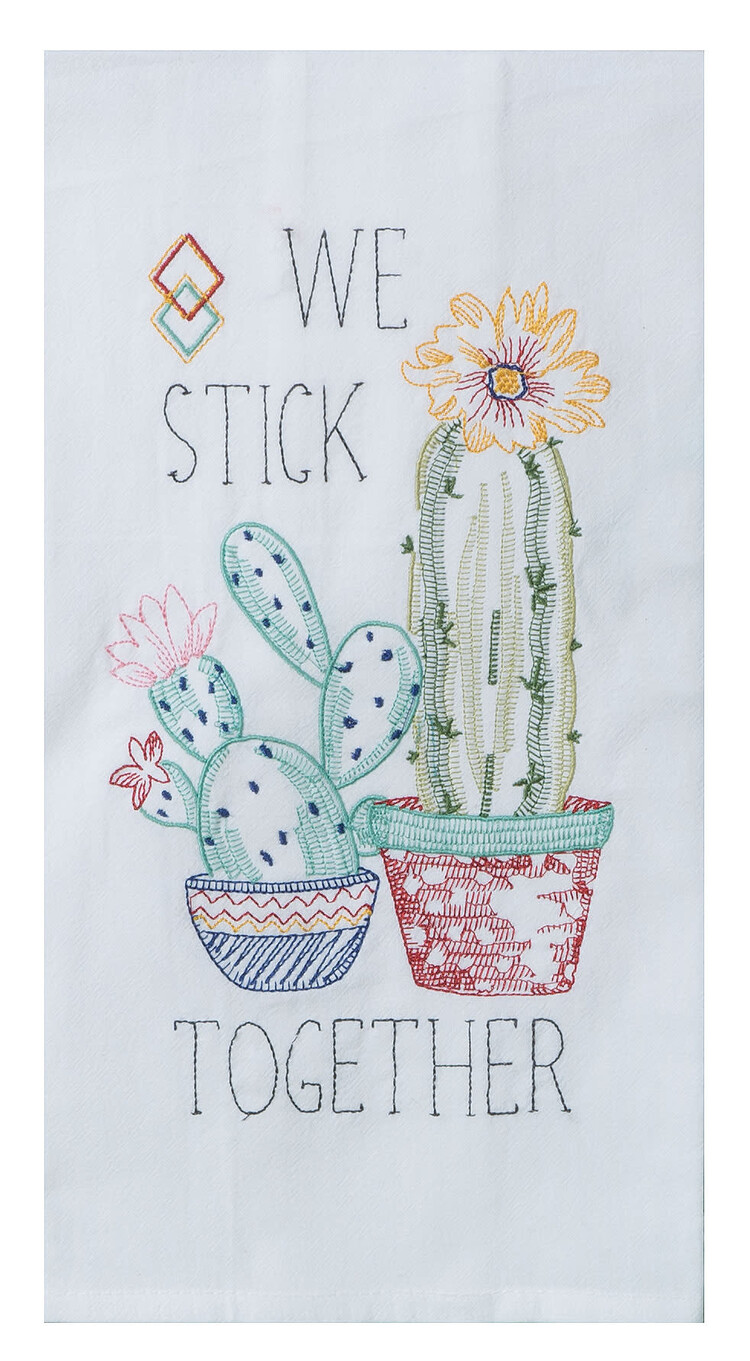 Kay Dee Designs Cactus Garden Embroidered Flour Sack Towel