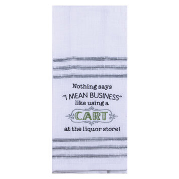 Kay Dee Designs Snarkasms Liquor Cart Embroidered Tea Towel
