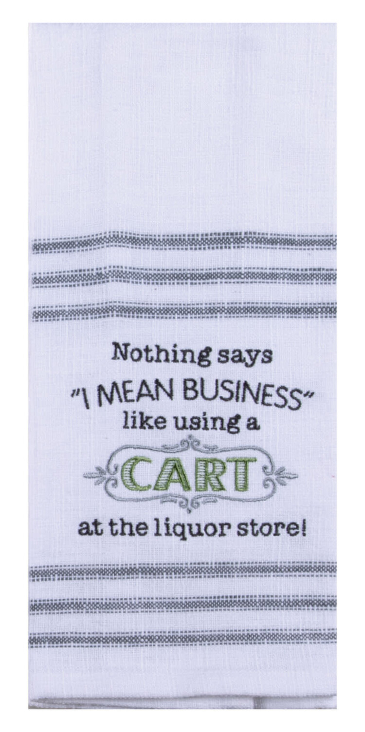 Kay Dee Designs Snarkasms Liquor Cart Embroidered Tea Towel