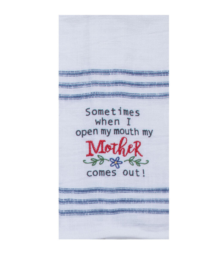 Kay Dee Designs Snarkasms Mother Embroidered Tea Towel