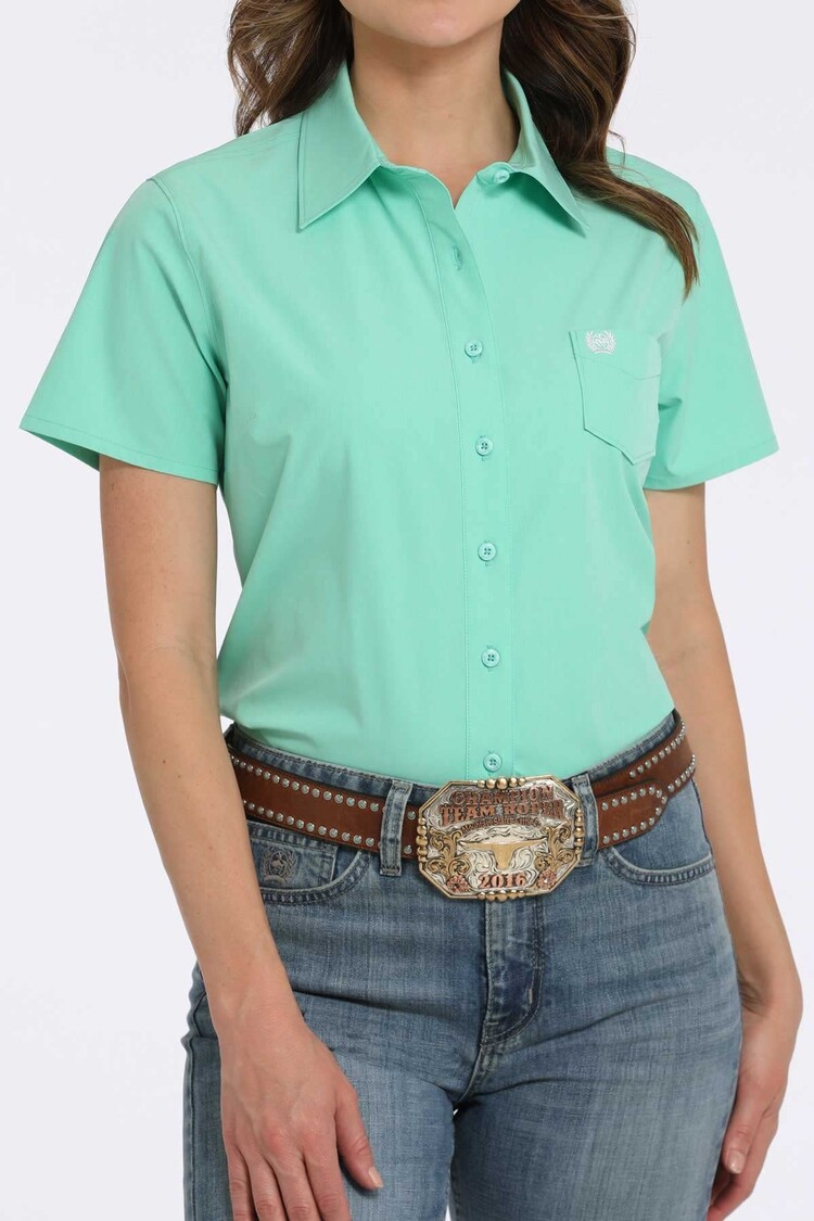 Cinch Arenaflex Button-Down Green