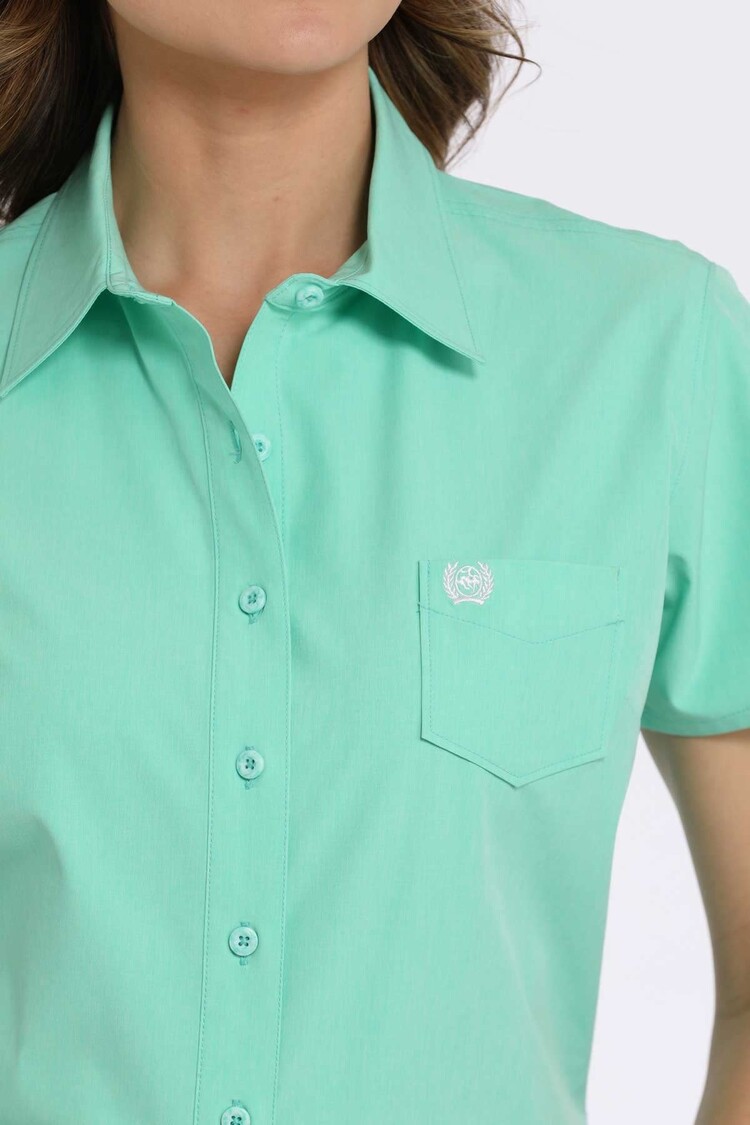 Cinch Arenaflex Button-Down Green