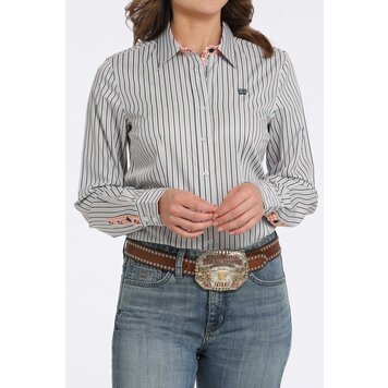 Cinch Tencel Stripe Button-Down White