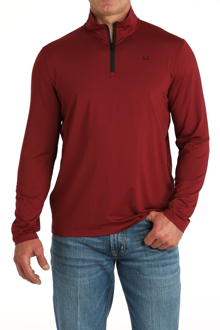Cinch Arenaflex 1/4 Zip Pullover Burgundy