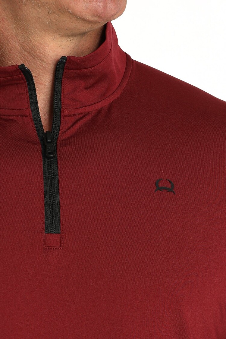 Cinch Arenaflex 1/4 Zip Pullover Burgundy