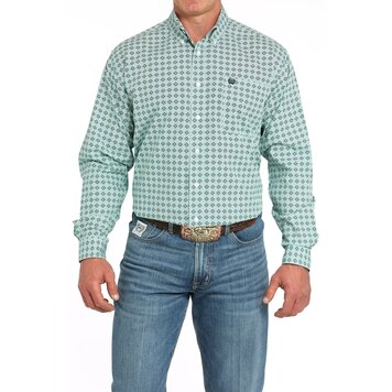 Cinch Medallion Button-Down Turquoise