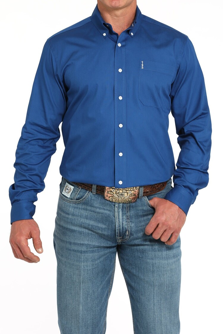 Cinch Modern Fit Button-Down Royal Blue
