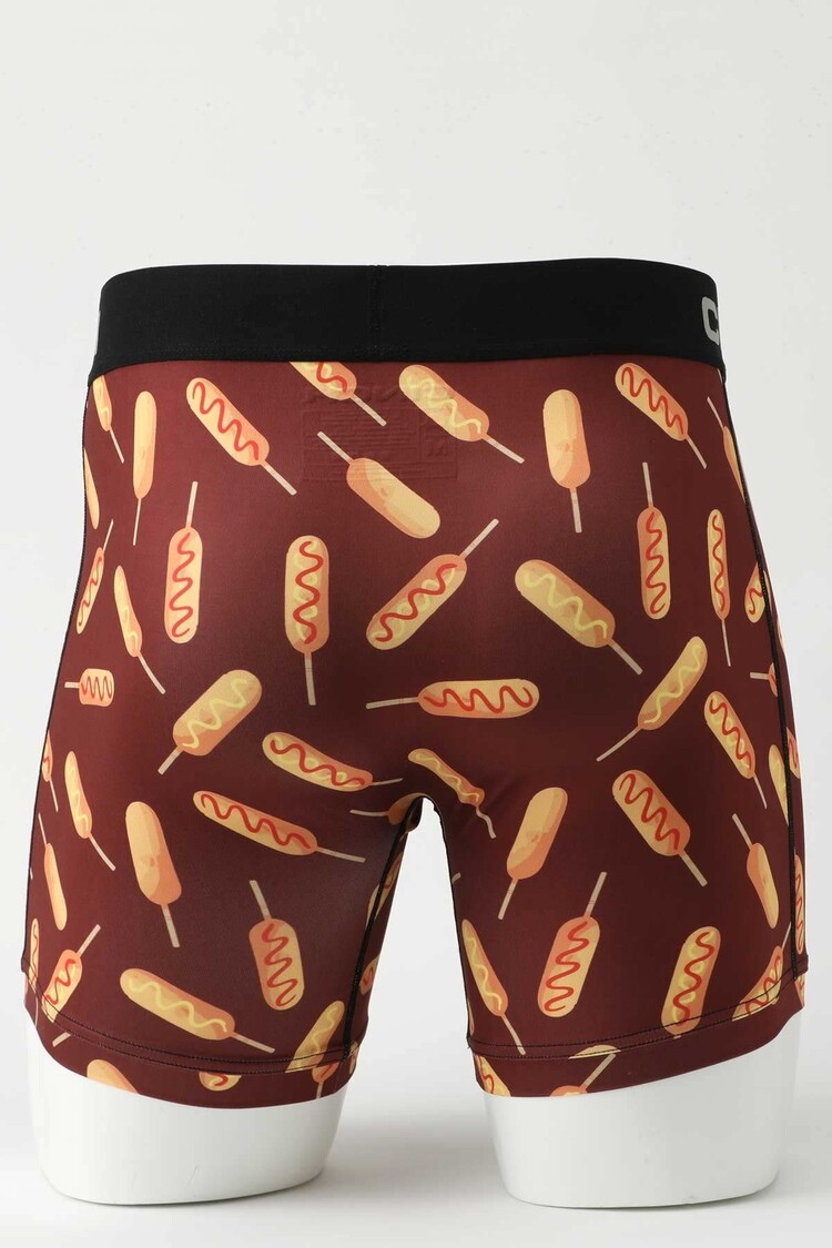 Cinch Corndogs Boxer Briefs 6" Burgundy
