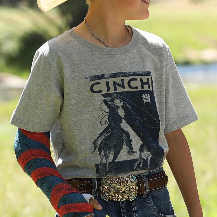 Cinch Youth Roper Tee Gray