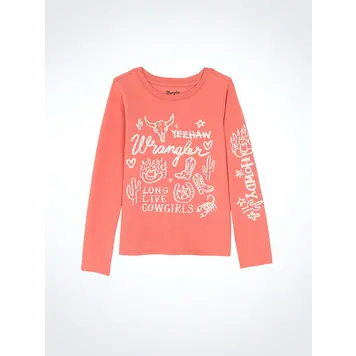 Wrangler Youth Long Live Cowgirls Coral