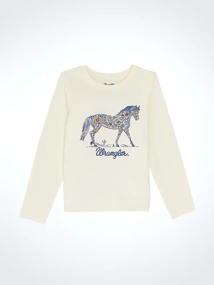 Wrangler Youth Southwestern Horse White