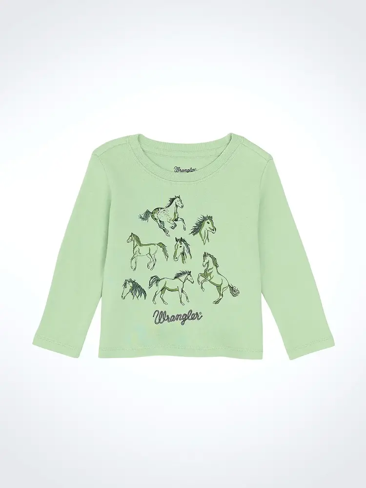 Wrangler Infant Toddler Horses Mint Green