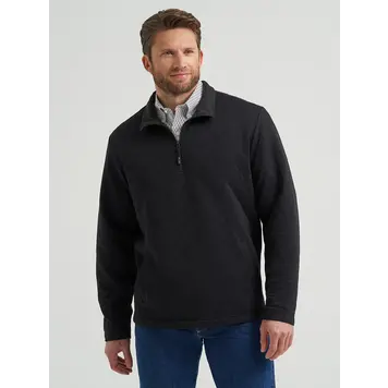 Wrangler George Strait Quarter Zip Quilted Pullover Black