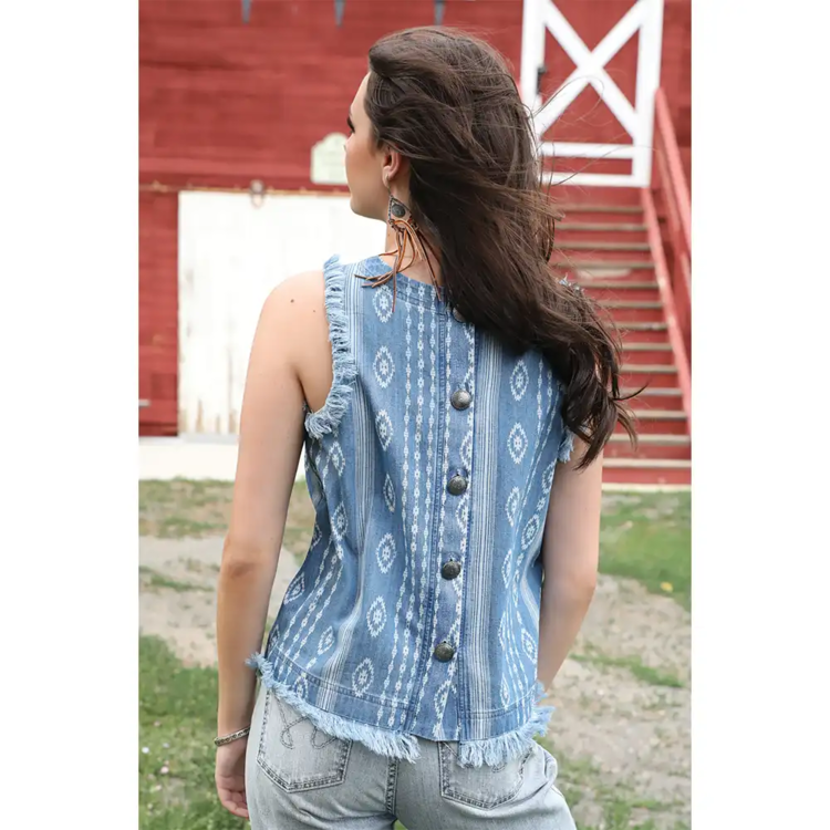 Cruel Denim Chambray Tank Top