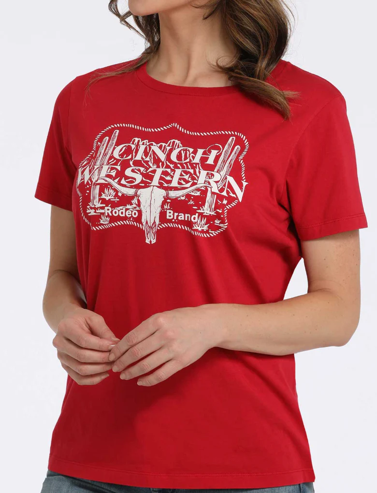 Cinch Rodeo Brand Tee Red