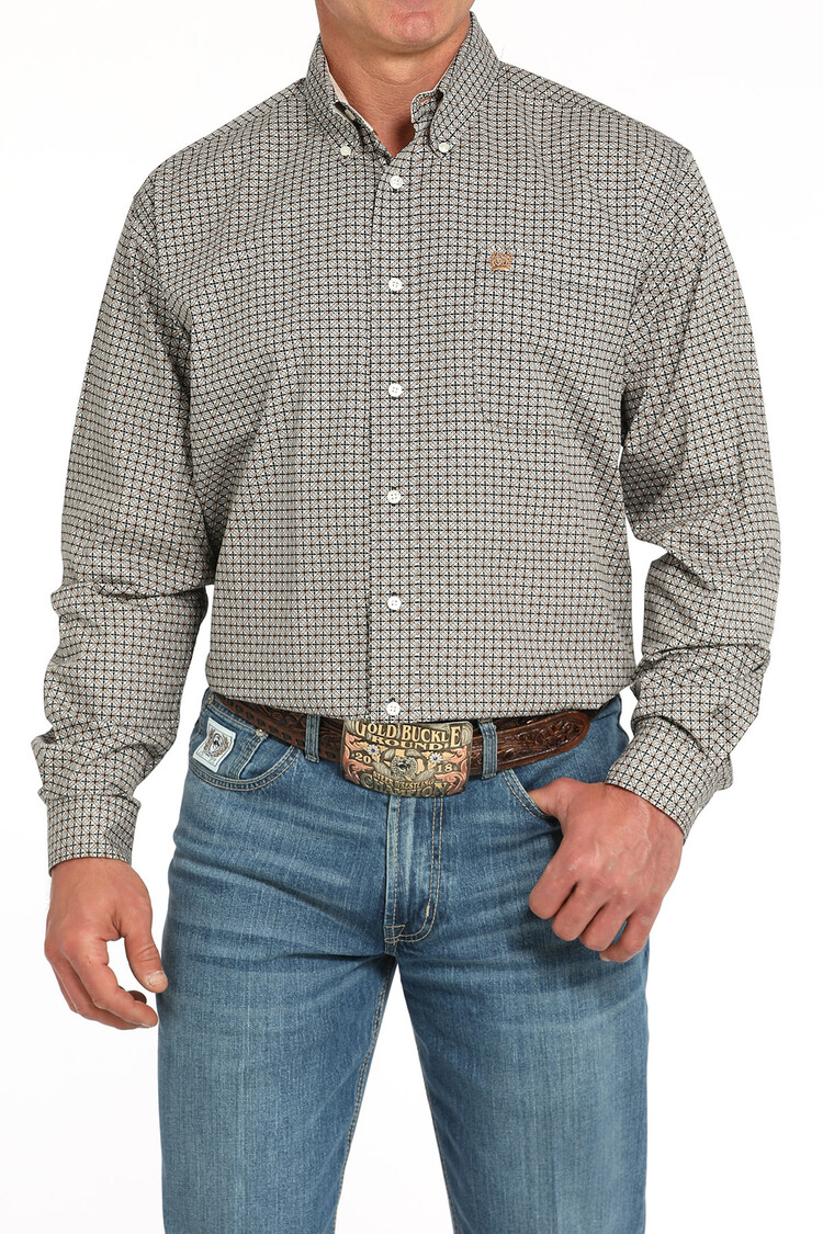 Cinch Brown Black Button-Down