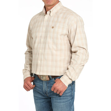 Cinch Plaid Khaki Button-Down