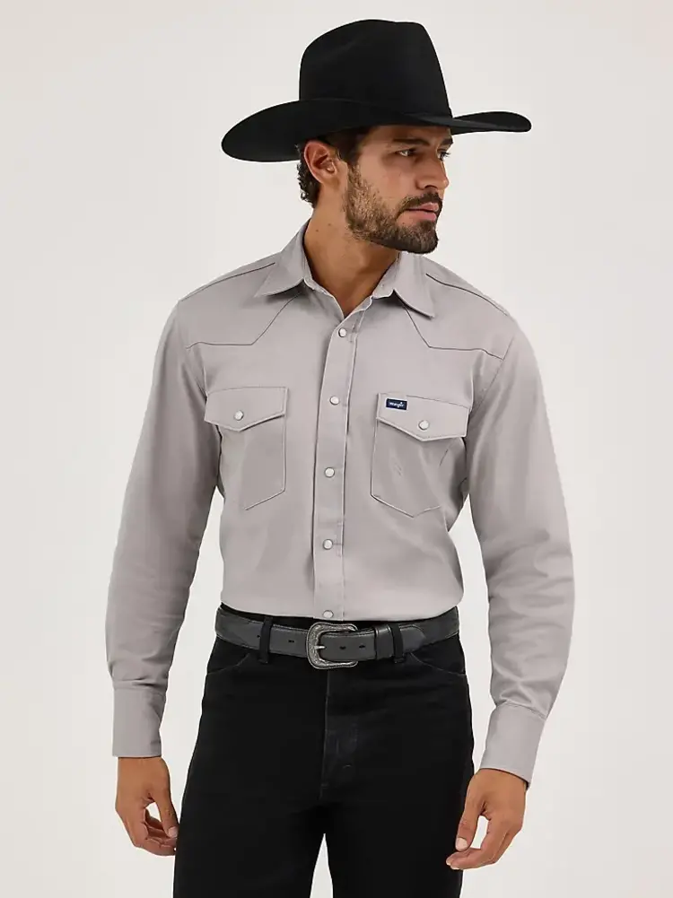 Wrangler Advanced Comfort Cowboy Cut Workshirt Cement