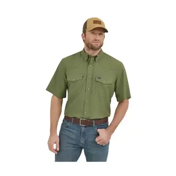 Wrangler Performance Classic Fit Snap Green