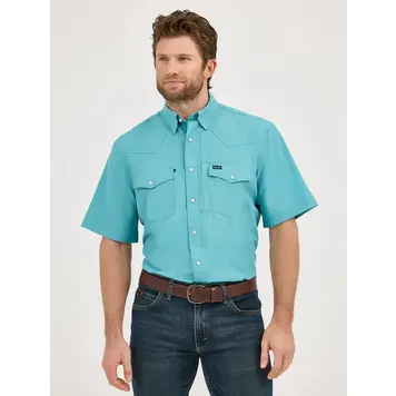 Wrangler Performance Classic Fit Snap Teal
