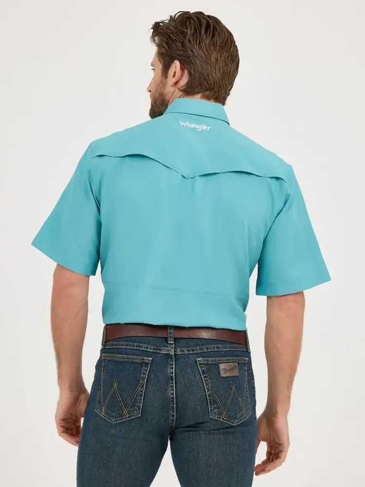 Wrangler Performance Classic Fit Snap Teal