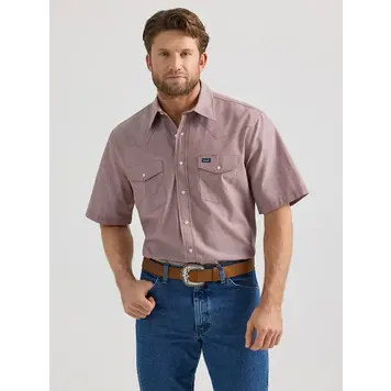 Wrangler Classic Fit Snap Work Shirt Brown