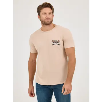 Wrangler Back Graphic Tee Logo Tan