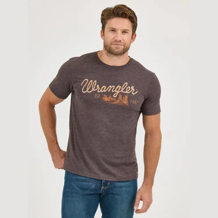 Wrangler Rope Emblem Graphic Tee Mocha