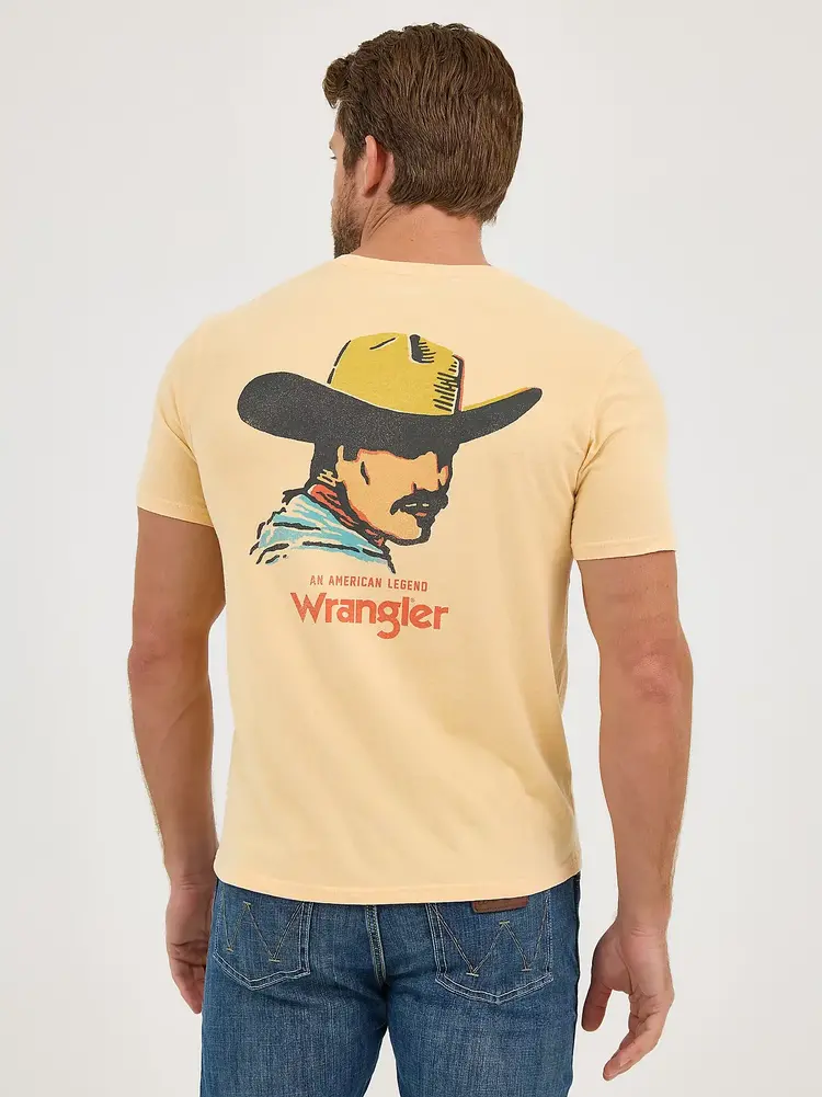Wrangler Mineral Wash Golden Straw Tee