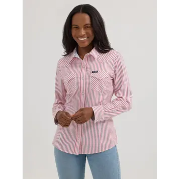 Wrangler Retro Snap Red Stripe